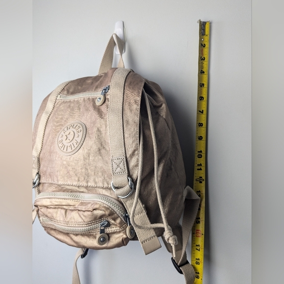 Kipling Joetsu Gold color medium size bag Backpack in great used condition! - Picture 11 of 16
